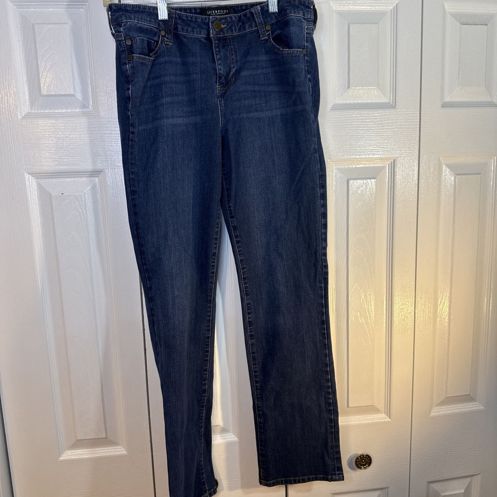 Liverpool Women's Jeans Size 10/30, Blue, Stretch Dark‎ Wash